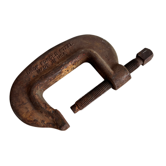 OB058 RUSTY ANTIQUE C-CLAMP