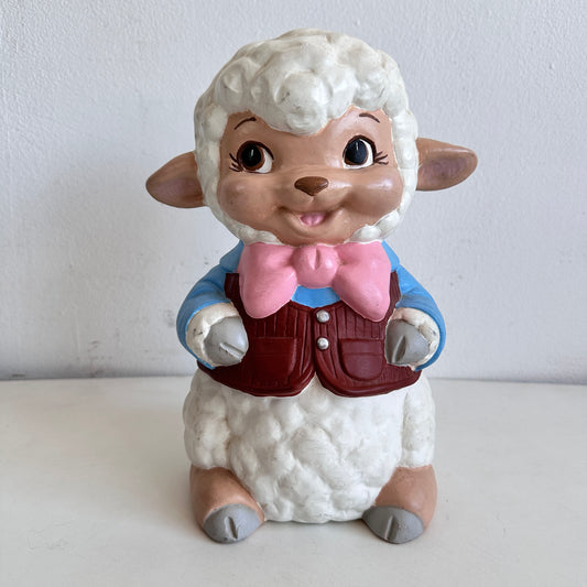 OB067 LARGE LAMB PIGGY BANK