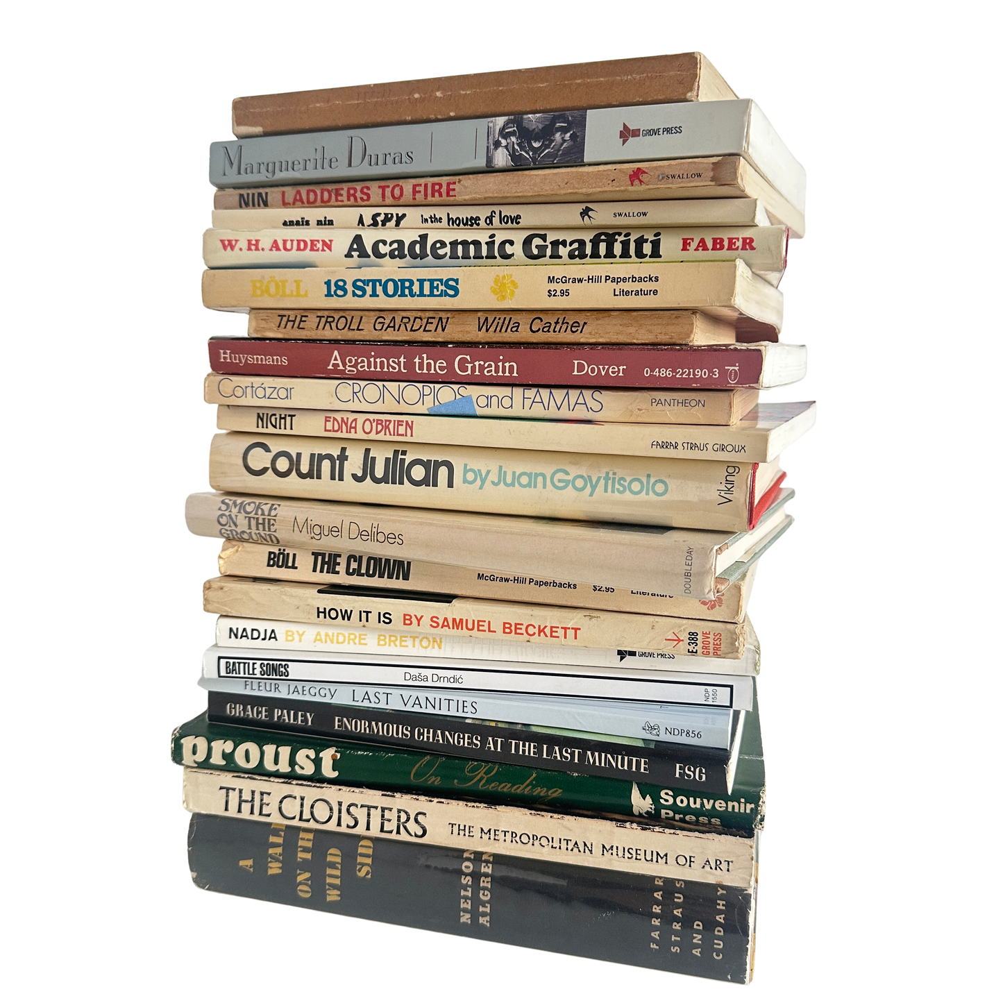 OB076 12" STACK OF HIGHBROW LIT WITH BEAUTIFUL COVERS