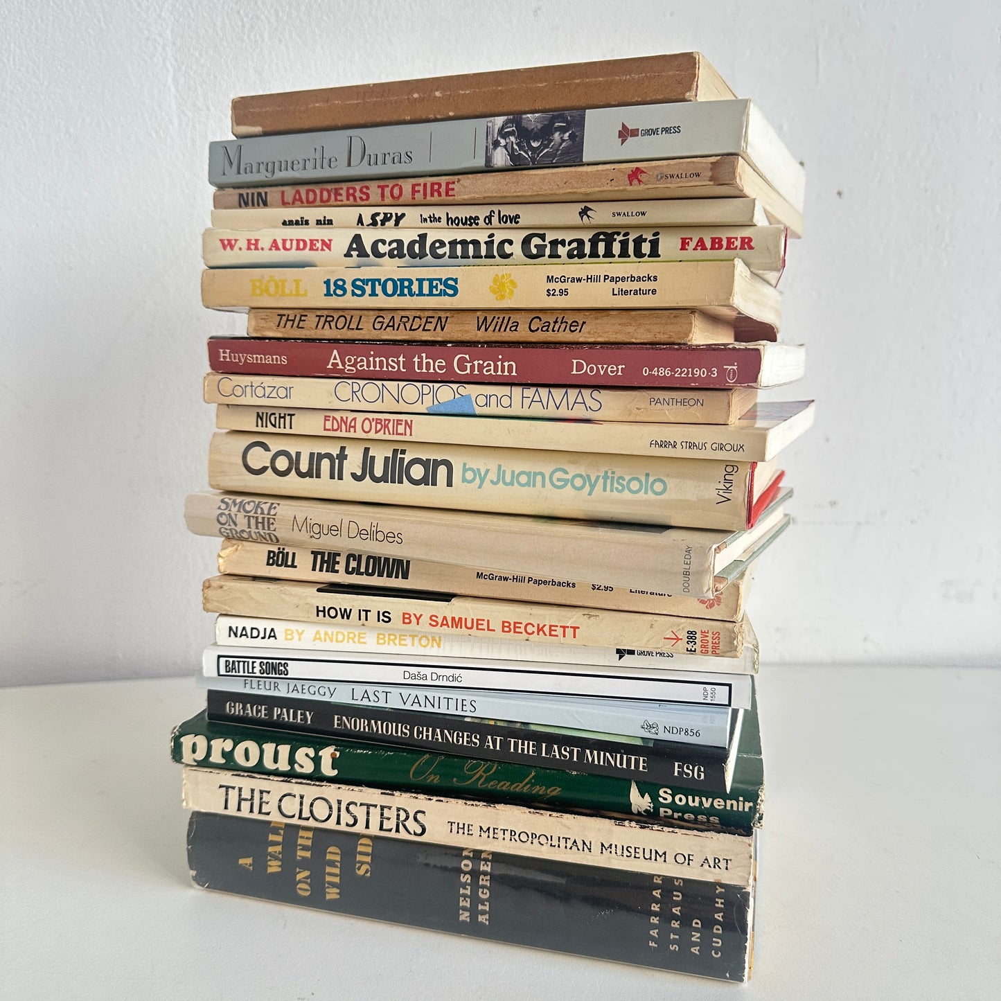 OB076 12" STACK OF HIGHBROW LIT WITH BEAUTIFUL COVERS