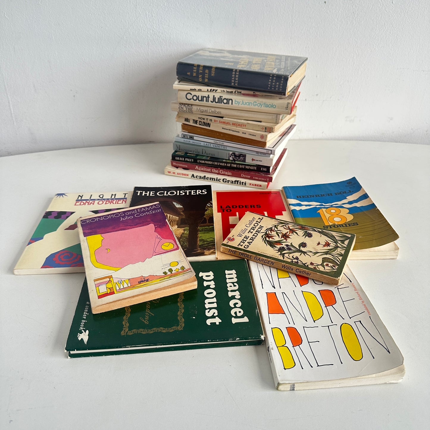 OB076 12" STACK OF HIGHBROW LIT WITH BEAUTIFUL COVERS