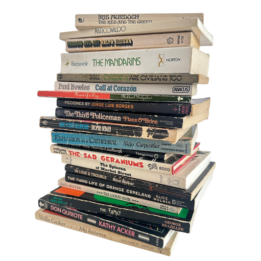 OB077 12" STACK OF HIGHBROW LIT WITH BEAUTIFUL COVERS