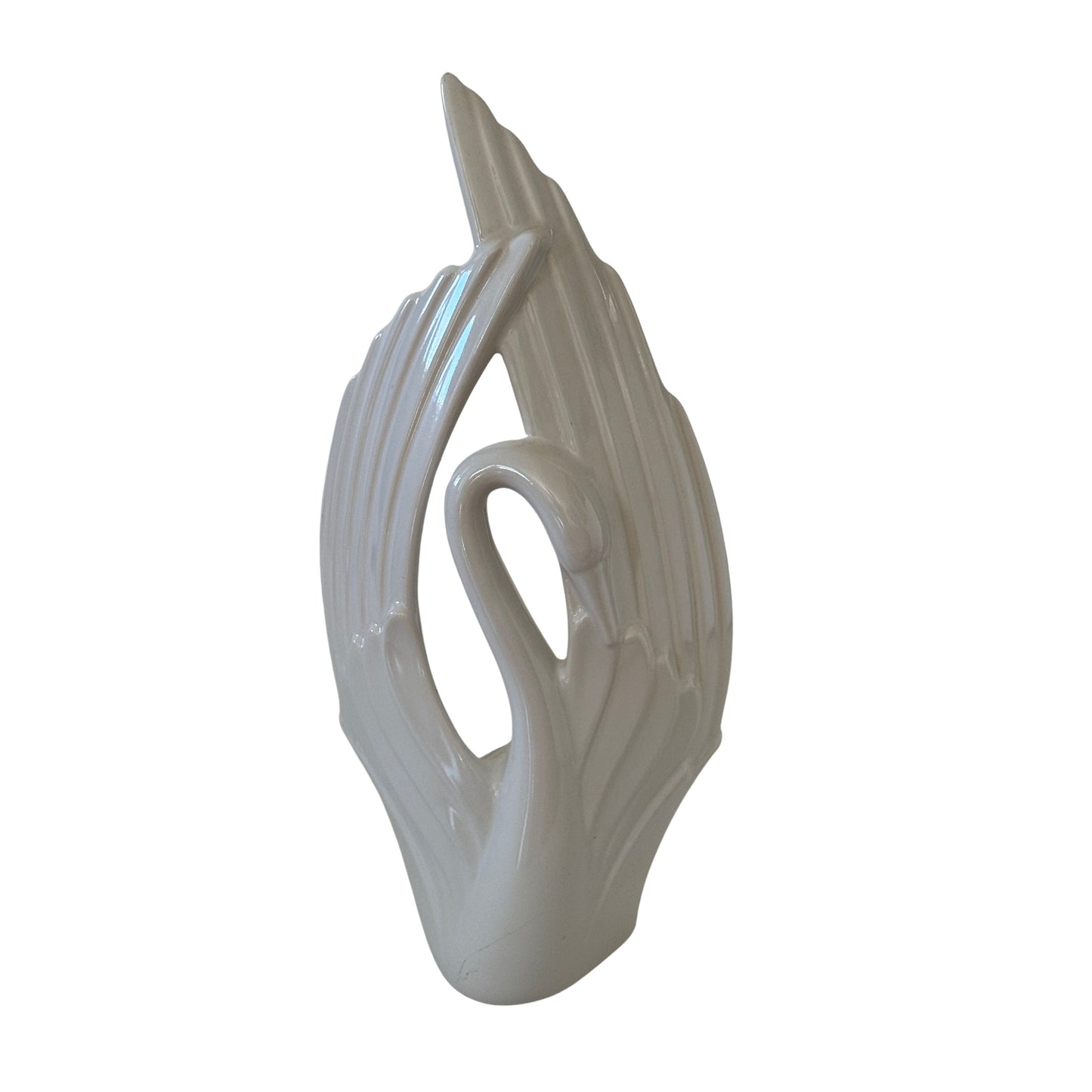 OB085 WHITE SWAN SCULPTURE