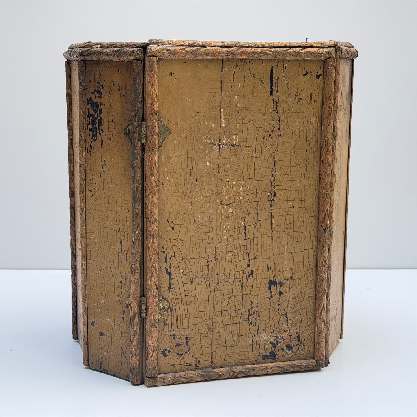 OB093 ANTIQUE DOLL WARDROBE CLOSET ARMOIRE