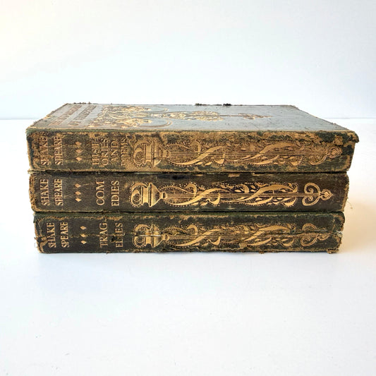 OB111 3" STACK OF ANTIQUE SHAKESPEARE BOOKS