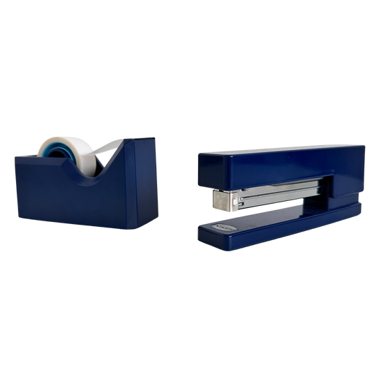 OF002 BLUE STAPLER AND TAPE DISPENSER SET