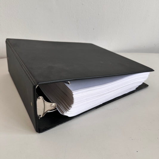 OF003 BLACK 3 RING BINDER FILLER WITH PAPER