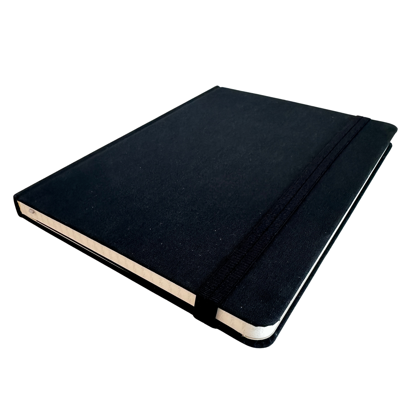 OF018 BLACK LINEN GRAPH PAPER NOTEBOOK