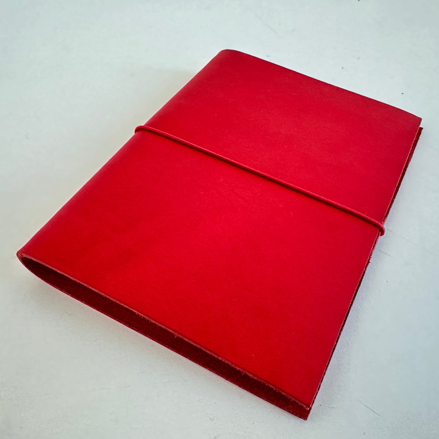 OF021 RED LEATHER JOURNAL MINI