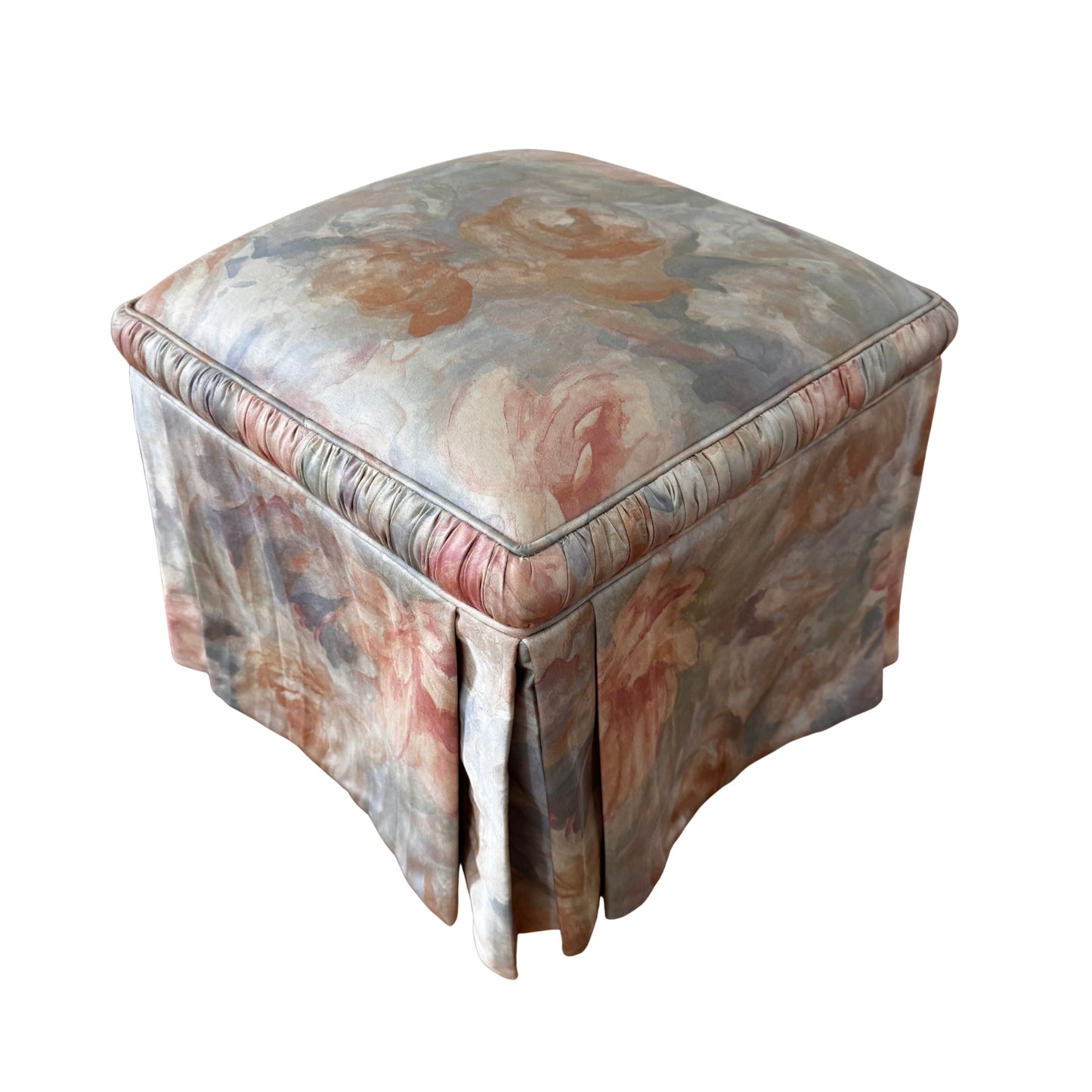 OT001 FLORAL OTTOMAN