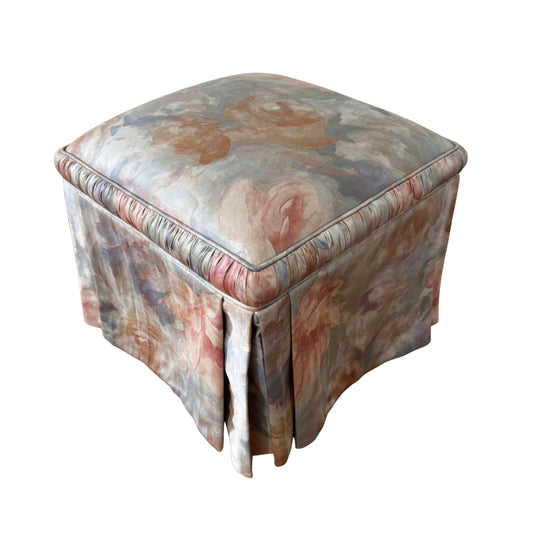 OT001 FLORAL OTTOMAN