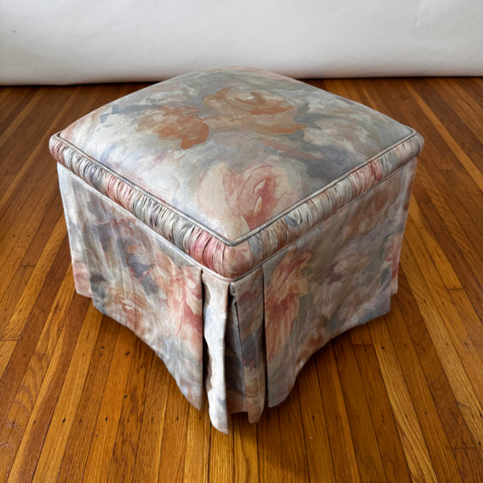 OT001 FLORAL OTTOMAN
