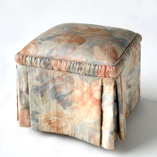 OT001 FLORAL OTTOMAN