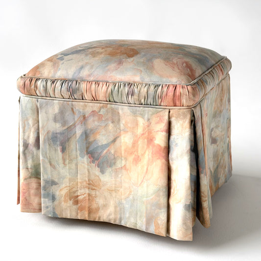 OT001 FLORAL OTTOMAN