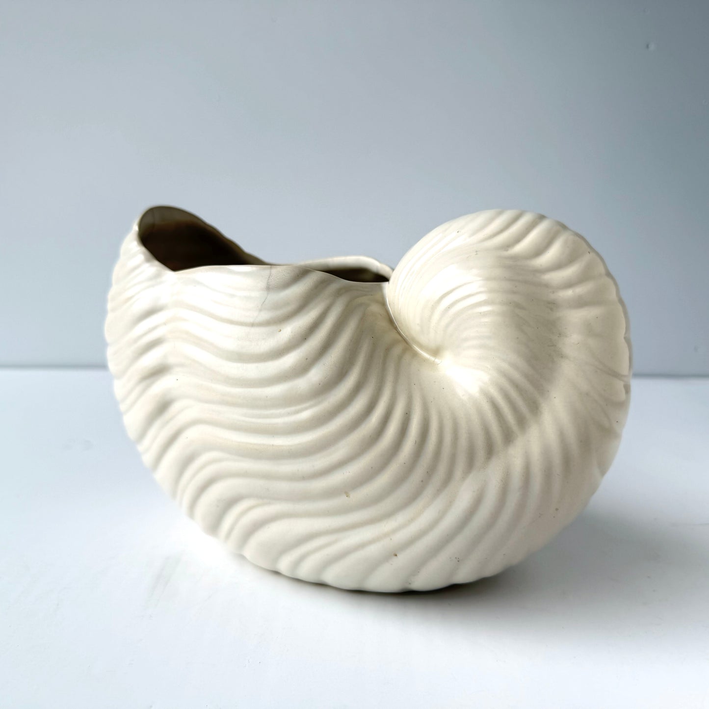 PL013 WHITE SHELL PLANTER/ VASE