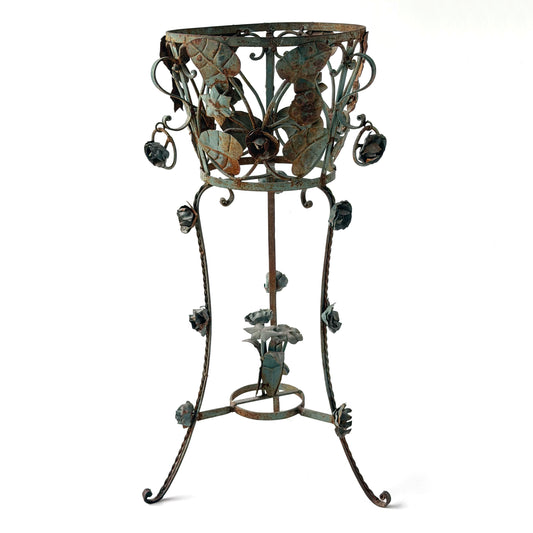 PL014 VINTAGE FLORAL PLANT STAND