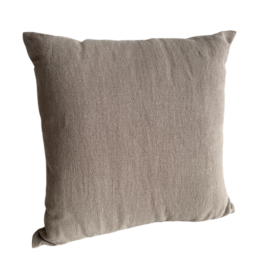 PW003 HOMENATURE TAN STONEWASHED LINEN PILLOW