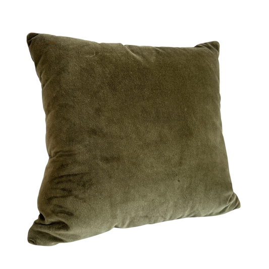 PW007 OLIVE GREEN VELVET PILLOW