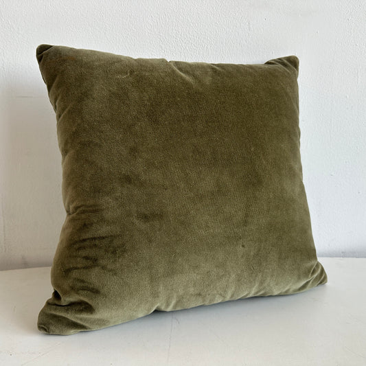 PW007 OLIVE GREEN VELVET PILLOW