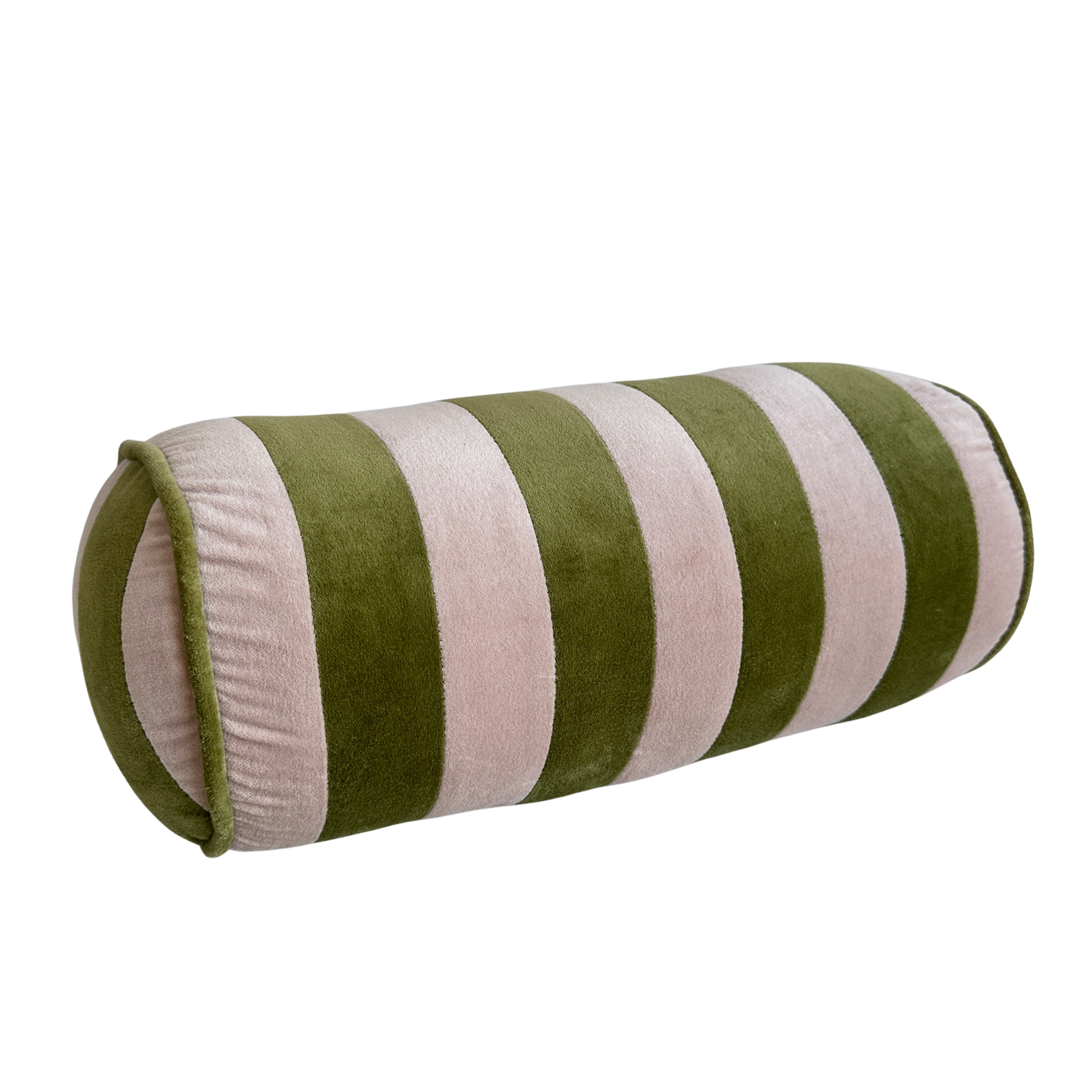 PW010 C&K PINK AND GREEN STRIPED BOLT PILLOW