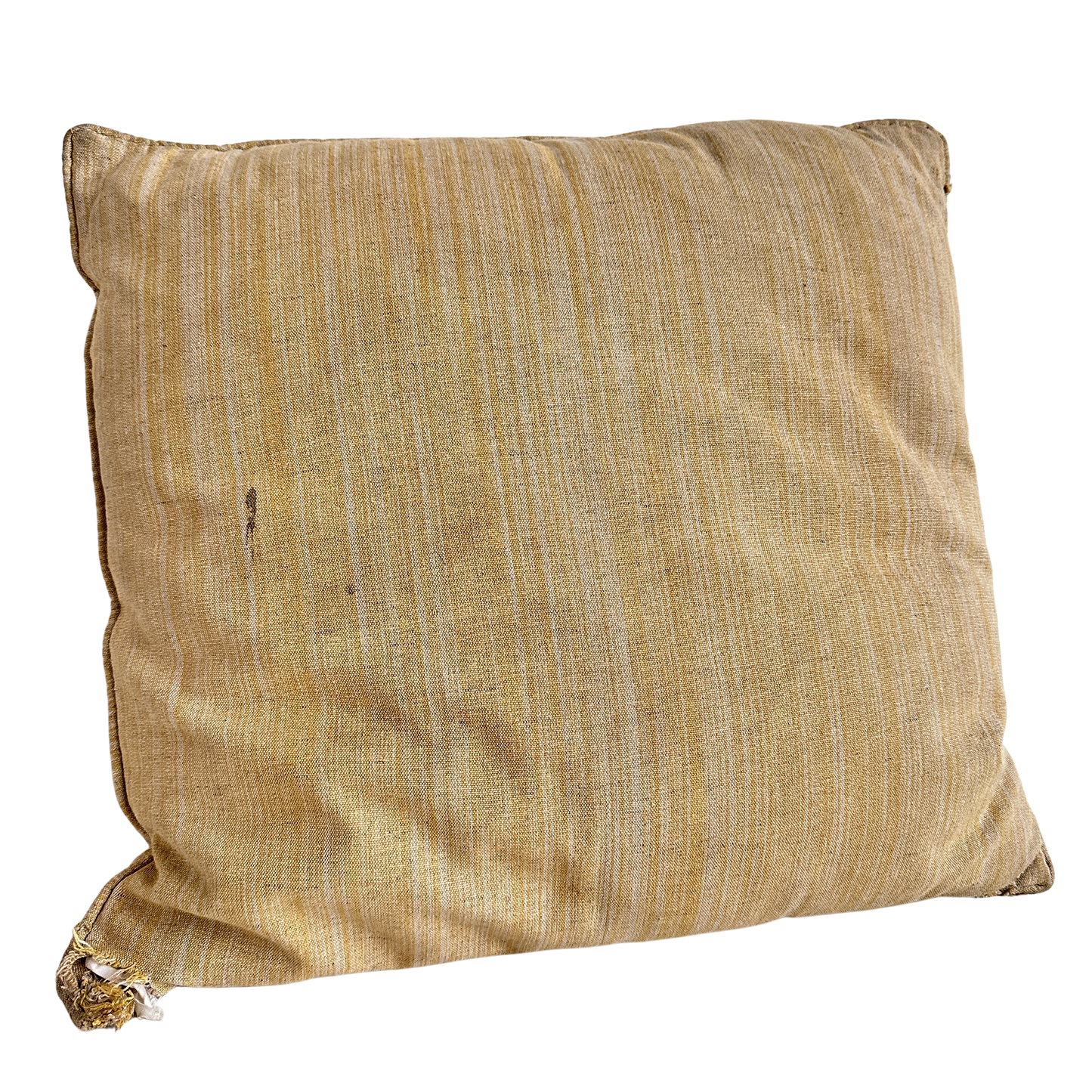 PW024 DISTRESSED YELLOW STRIPED PILLOW