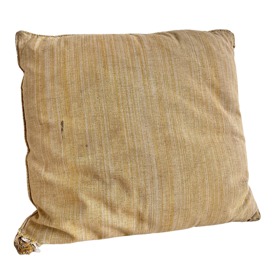 PW024 DISTRESSED YELLOW STRIPED PILLOW
