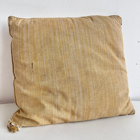 PW024 DISTRESSED YELLOW STRIPED PILLOW