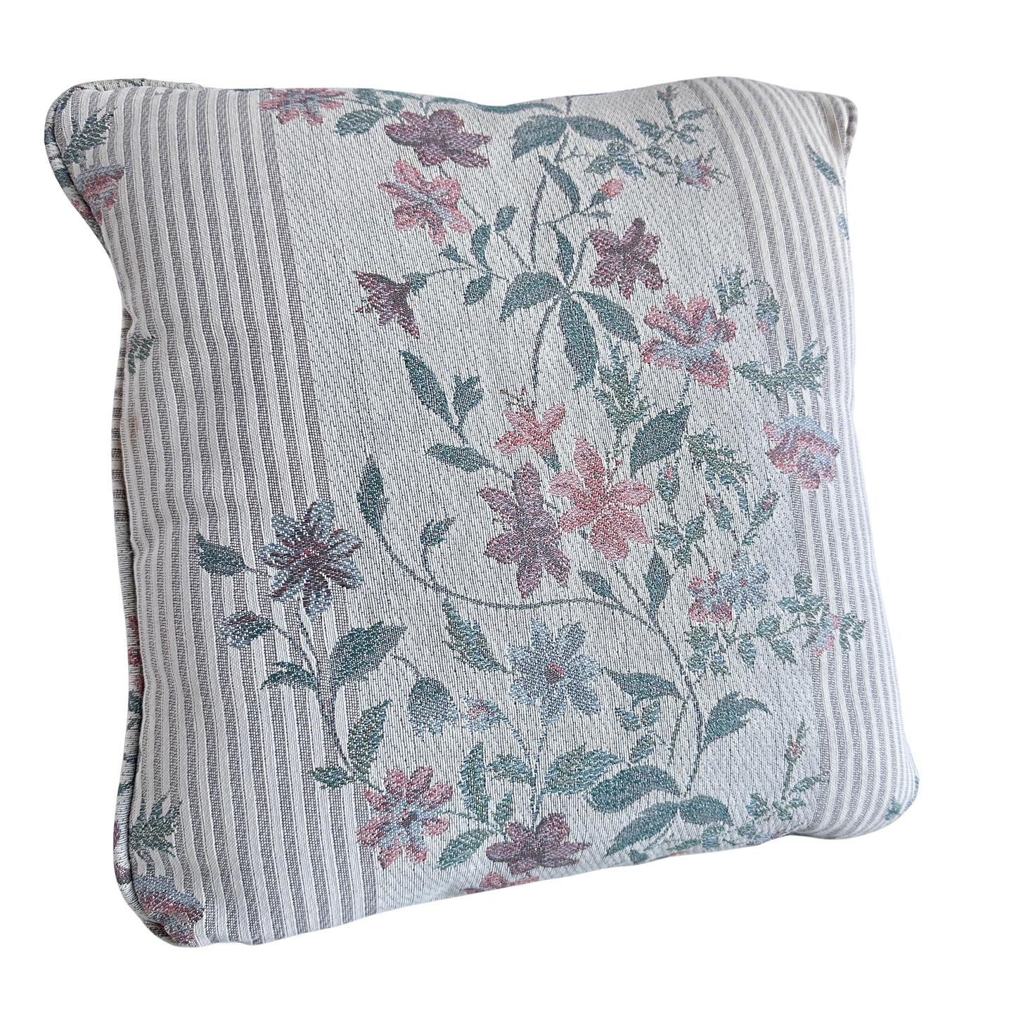 PW033 FLORAL STRIPED PILLOW