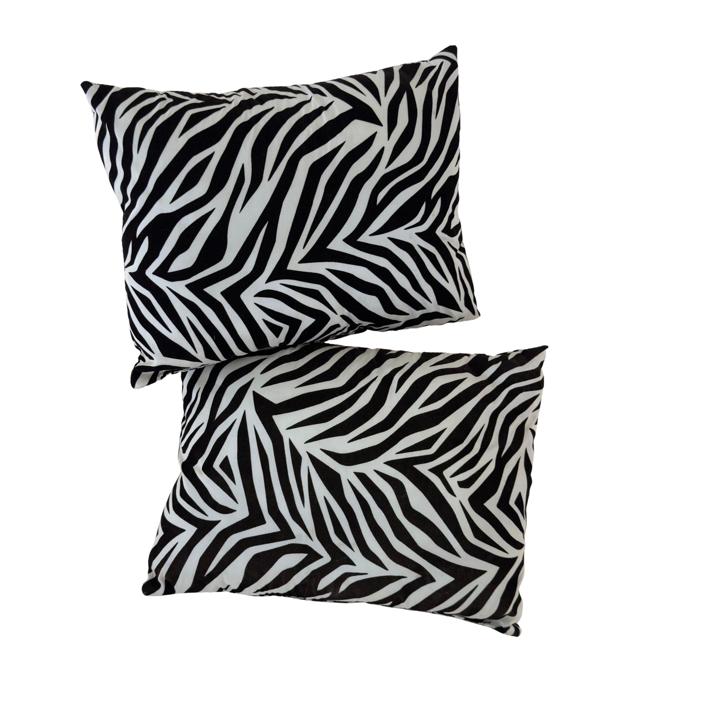 PW035 SET OF TWO ZEBRA PRINT PILLOWS