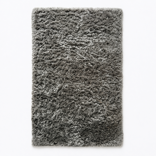 RF004 5' X 8' PLUSH GRAY SHAG AREA RUG