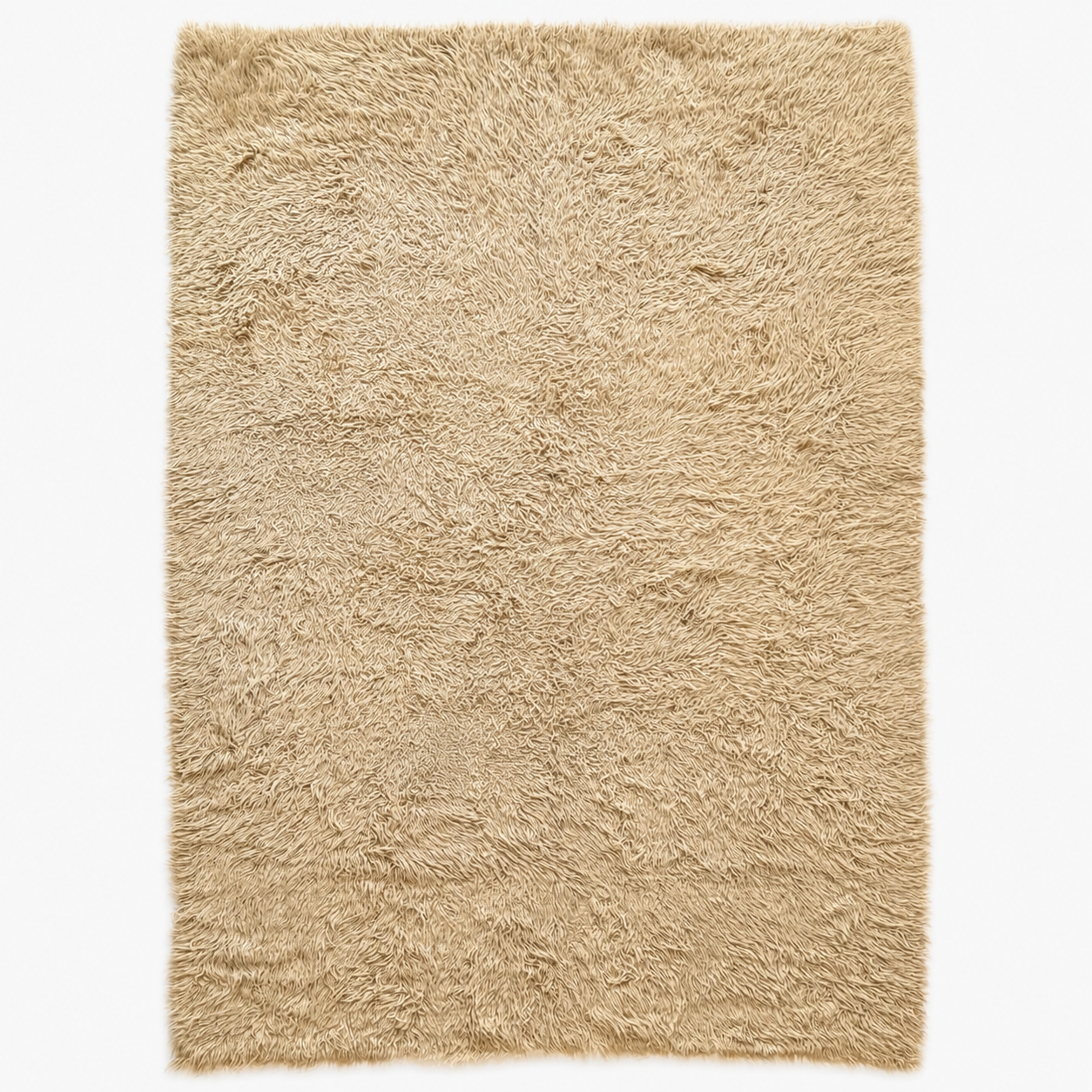 RF009 8' X 11' VINTAGE LIGHT TAN FLOKATI RUG