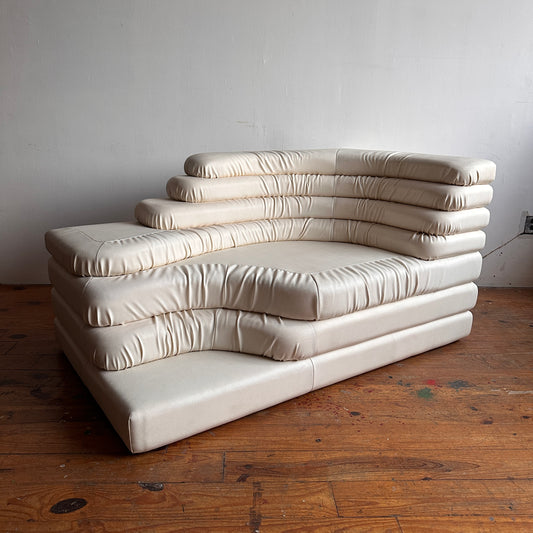 SF004 WHITE TERRAZA VEGAN LEATHER SOFA FROM FRANCE & SON