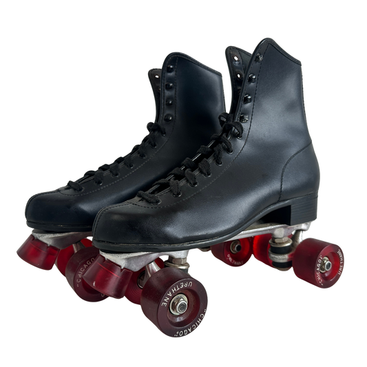 SP007 MEN'S SIZE 10 BLACK & RED ROLLER SKATES