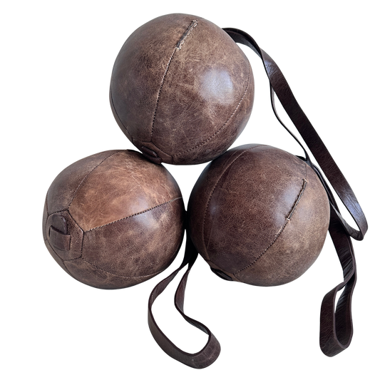 SP021 SET OF 3 LEATHER BOXING BALLS