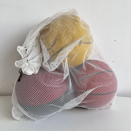 SP030 WHITE MESH SPORTS BALL BAG