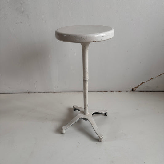 ST010 SWIVEL METAL WHITE STOOL