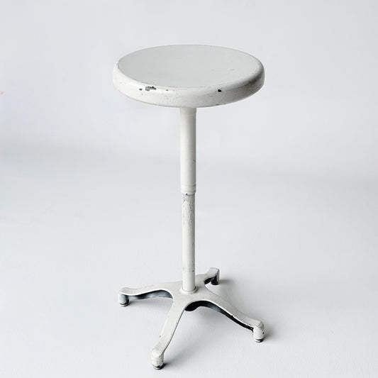ST010 SWIVEL METAL WHITE STOOL