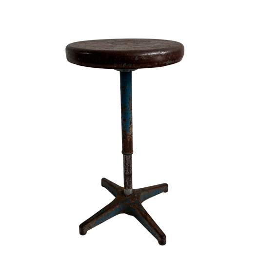 ST011 SWIVEL METAL BLUE STOOL
