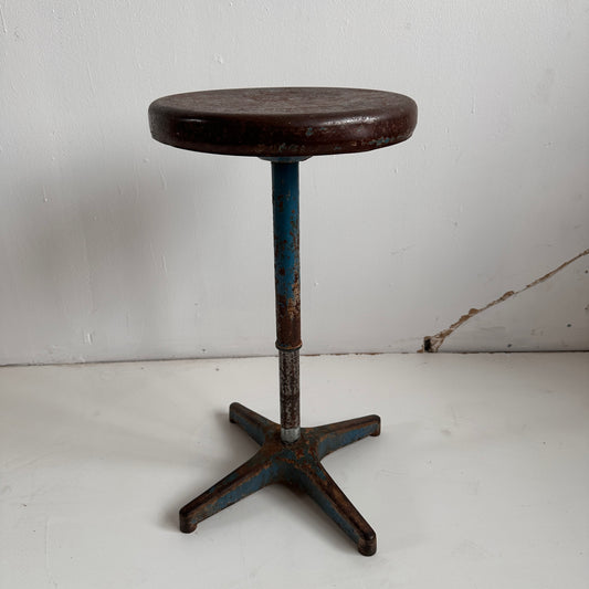 ST011 SWIVEL METAL BLUE STOOL