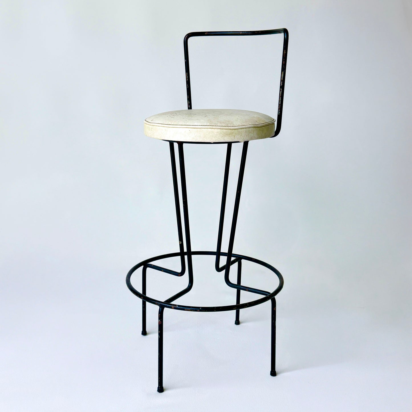 ST017 FRED WEINBERG IRON BAR STOOL