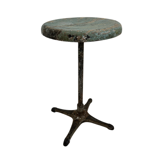 ST020 GREEN PATINA INDUSTRIAL SWIVEL STOOL