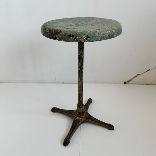 ST020 GREEN PATINA INDUSTRIAL SWIVEL STOOL