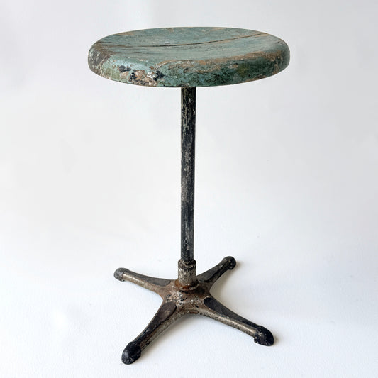 ST020 GREEN PATINA INDUSTRIAL SWIVEL STOOL