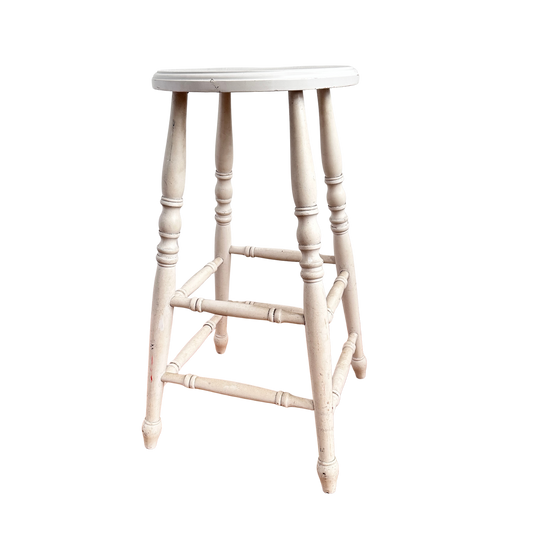 ST026 CHUNKY WHITE STOOL