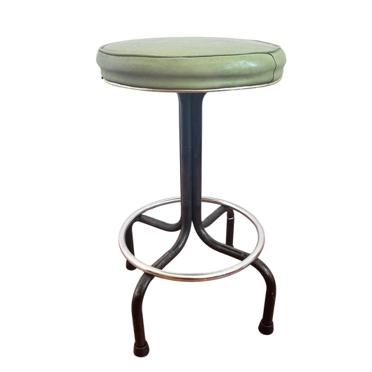 ST029 METAL AND GREAN VINYL SEAT SWIVEL STOOL
