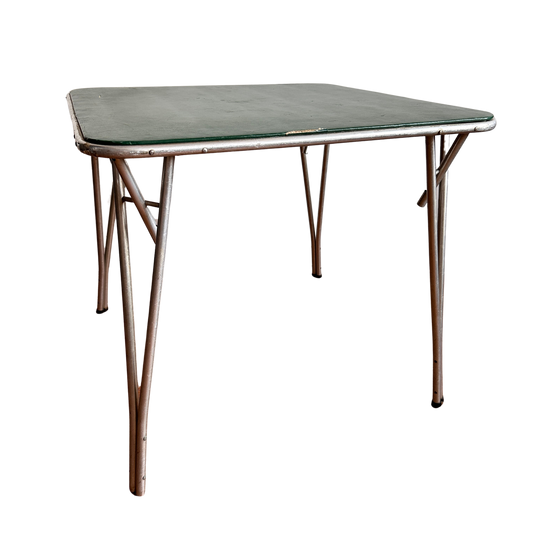 TB011 BORDIGA GREEN TOP FOLDING CARD TABLE