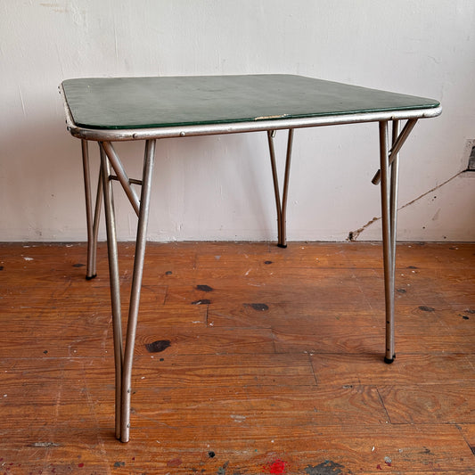 TB011 BORDIGA GREEN TOP FOLDING CARD TABLE