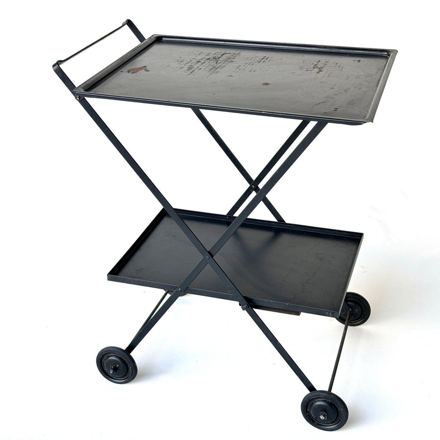 TB017 BLACK IRON GARDEN BAR CART