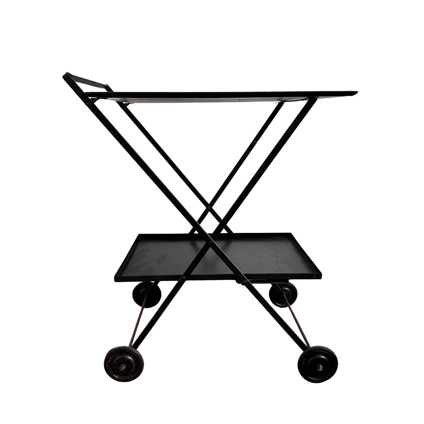 TB017 BLACK IRON GARDEN BAR CART