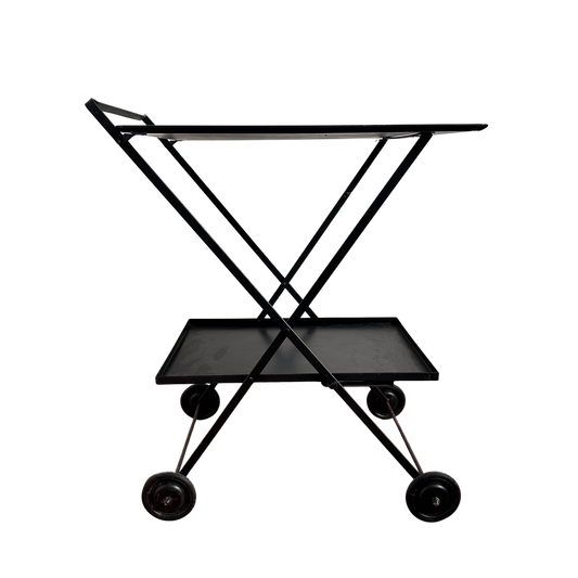 TB017 BLACK IRON GARDEN BAR CART